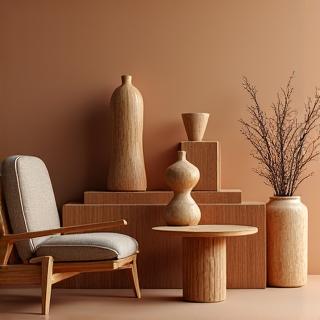 Artisan woodwork furniture and decorative pieces